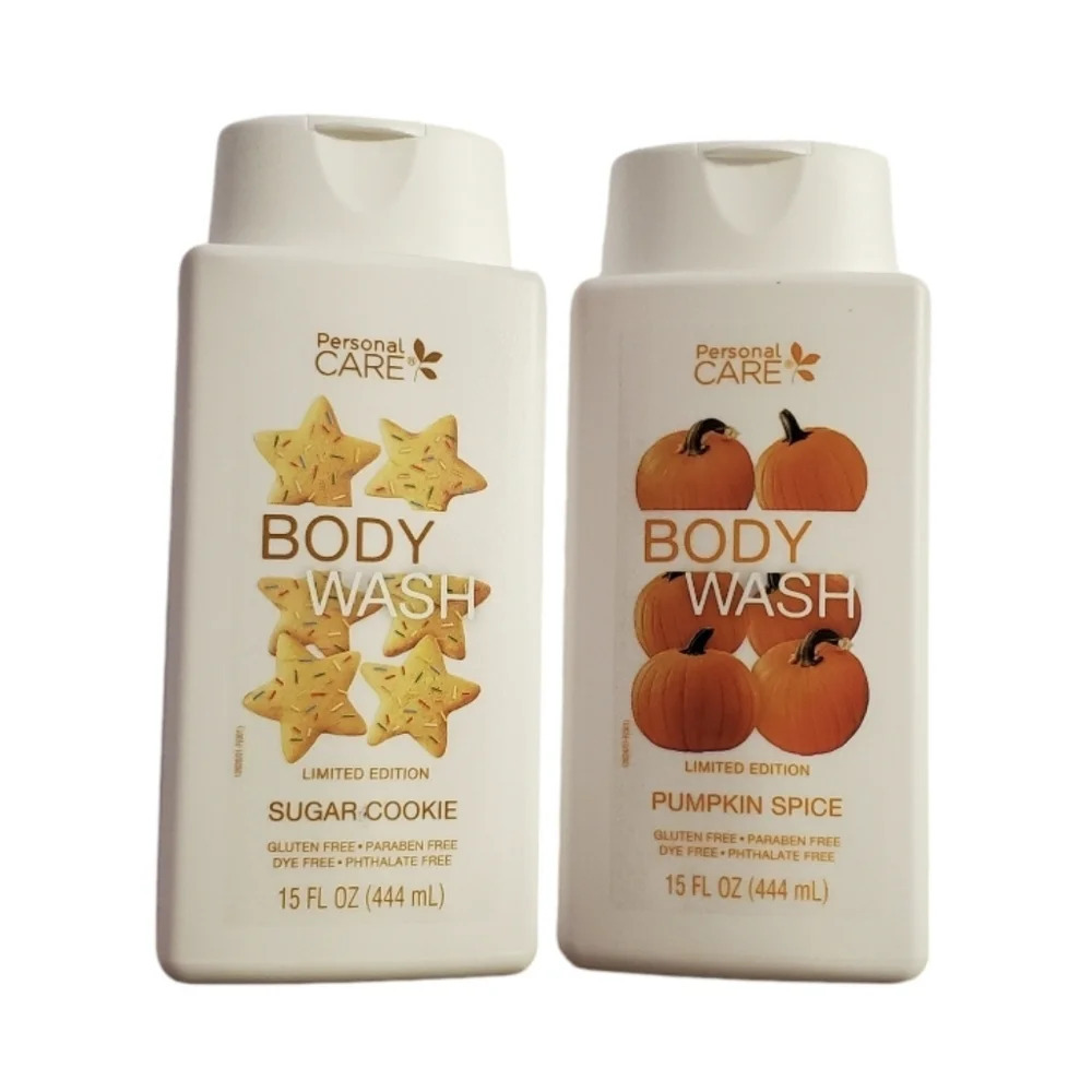 New Personal Care Body Wash Pumpkin Spice & Sugar Cookie Limited Edition 15oz